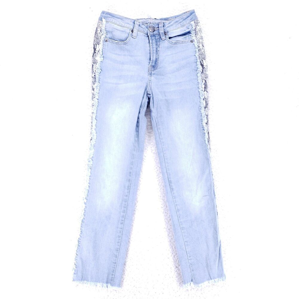 Fashion Nova Jeans Denim Cotton Womens SZ 0 Blue Straight Stretch VTG Mid Rise
